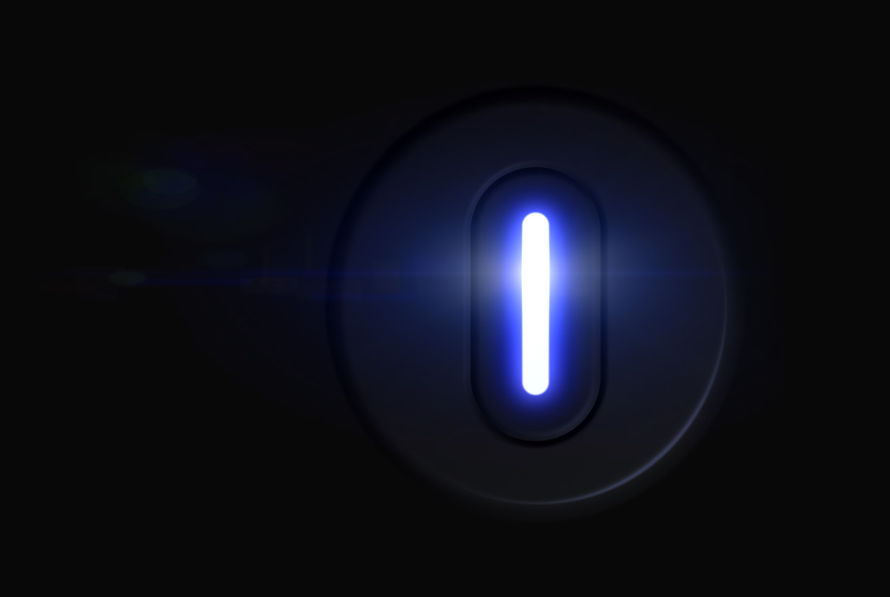Button - Blue Light